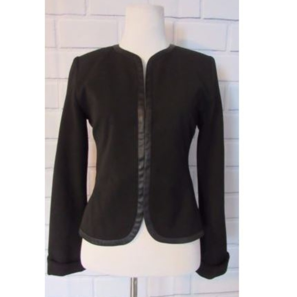 Gruppo Americano Tempest Black Faux Leather Blazer